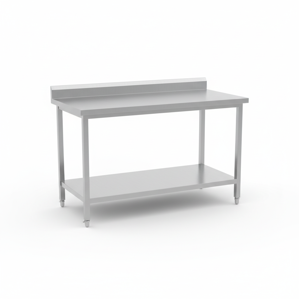 Stainless steel commercial work table